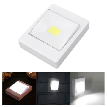 Lampa LED COB 3W, 200 lm, insertie autoadeziva, portabila, 10x8 cm
