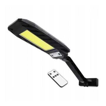 Lampa solara LED stradala, 10W, senzor miscare, distanta detectare 4-6m, IP44, 6500K, 500lm, 100 surse