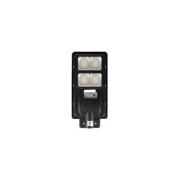 Lampa solara LED stradala, autonomie 6-20h, IP65, 6000K, 2400lm, 200W, 200 surse, negru