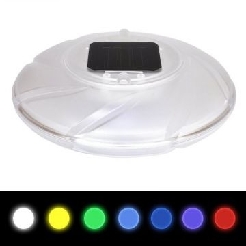 Lampa solara plutitoare, LED RGB, diametru 18 cm, IP68, ABS