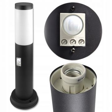 Lampa terasa, senzor miscare si crepuscular, LED 40W, inaltime 45 cm