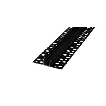 Profil aluminiu banda LED, incastrabil, pentru gresie si faianta, lungime 2 metri, negru