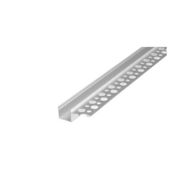 Profil pentru banda LED single, incastrat unilateral, lungime 2 metri, aluminiu anodizat