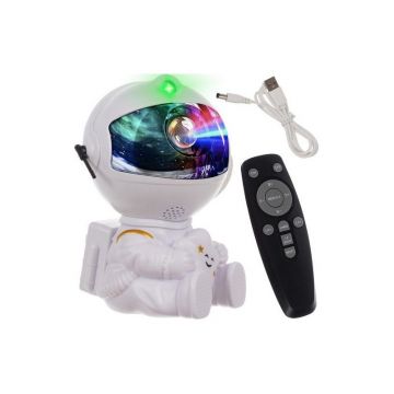 Proiector stele, model astronaut, lampa de veghe pentru copii, telecomanda, 7 culori