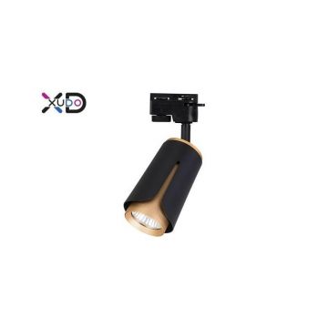 Reflector pe sina monofazata, rotire la 360 grade, GU10, 35W, 53 x 70 x 115 mm, aluminiu, otel, PC