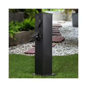 Stalp pentru exterior, 4 prize x 500W, IP44, inaltime 40 cm, 100-240V AC 50/60Hz