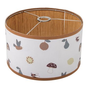Abajur pentru copii alb/maro cu abajur textil Ã¸ 34 cm Agnes âu0080Bloomingville Mini