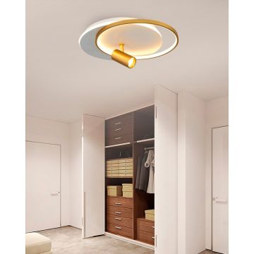 Aplica de perete, Opviq, 701CHD1563, Alb/Auriu