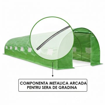 Componenta sera tip tunel 8–10 m, arcada otel galvanizat, 110 cm