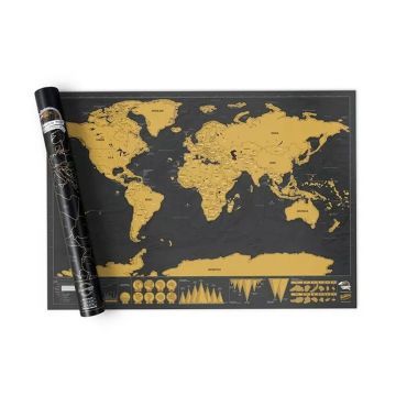 Harta razuibila a lumii, rigla cu lupa, sickere, ace atasare foto, 82.5 x 59.4 cm