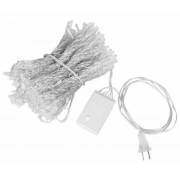 Instalatie Craciun LED, 300becuri RGB, 8 moduri iluminare, 15,5 m, 5W, 230V