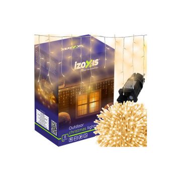 Instalatie de exterior, tip turturi, 500 LED-uri alb cald, lungime 22.5 m, 8 moduri de iluminare