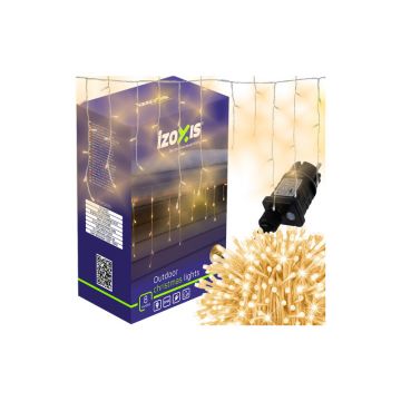 Instalatie tip turturi, 300 LED-uri alb cald, lungime 15 m, 8 programe, IP44, interior si exterior