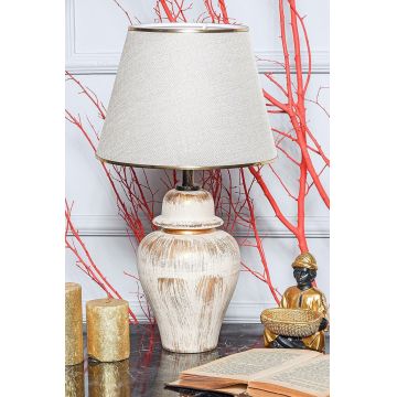 Lampa de masa, Opviq, 687HMY2118, Crem / Aur