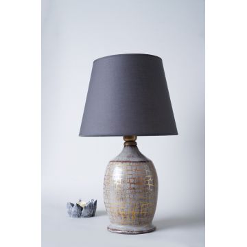 Lampa de masa, Opviq, 687HMY2238, Gri / Auriu