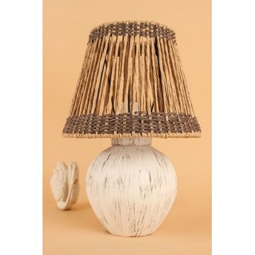 Lampa de masa, Opviq, 687HMY2352, Cremă / Antichitate