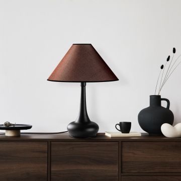 Lampa de masa, Opviq, 892OPV2455, Maro / Negru