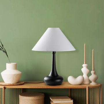 Lampa de masa, Opviq, 892OPV2457, Alb/Negru