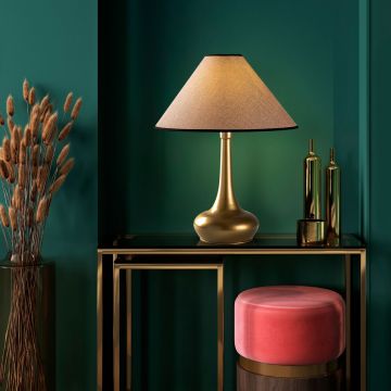 Lampa de masa, Opviq, 892OPV2459, Auriu / Maro deschis