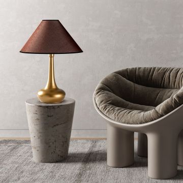 Lampa de masa, Opviq, 892OPV2460, Auriu/Maro