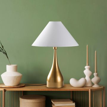 Lampa de masa, Opviq, 892OPV2472, Aur/Alb