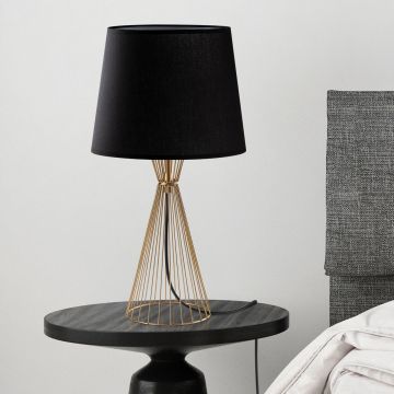 Lampa de masa, Opviq, 892OPV2498, Aur/Negru