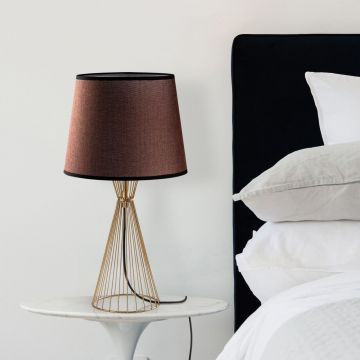 Lampa de masa, Opviq, 892OPV2499, Auriu/Maro