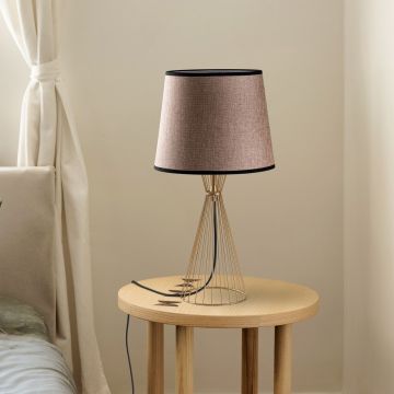 Lampa de masa, Opviq, 892OPV2500, Auriu / Maro deschis