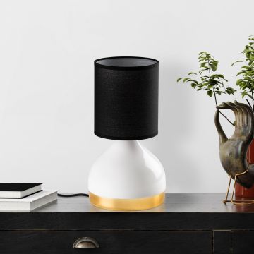 Lampa de masa, Opviq, 892OPV2547, Alb/Negru