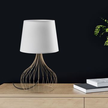 Lampa de masa, Opviq, 892OPV2575, Aur/Alb