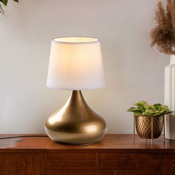 Lampa de masa, Opviq, 892OPV2584, Aur/Alb