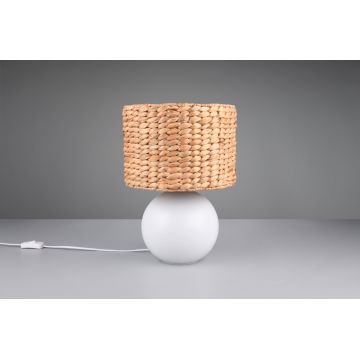 Lampa de masa Vina, TRIO, 28x40 cm, 40W, 1x E27, ceramica, alb/bej