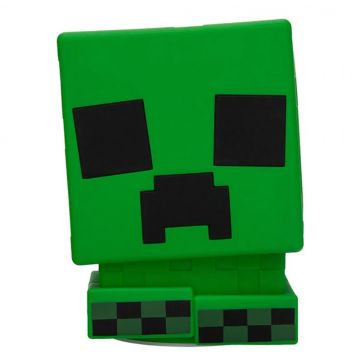 Lampa de veghe ajustabila USB Squishy Glo Creeper Minecraft Paladone 15 cm
