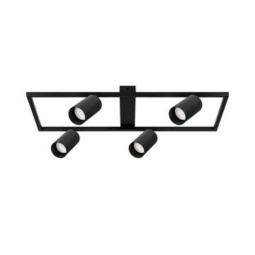 Lampa LED GU10 Bumo, de tavan, 4 spoturi, stil industrial, 600x200x170 mm