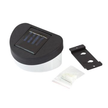 Lampa LED solara exterior, 2 leduri, senzor miscare, 5,5 x 11,5 x 8cm, negru