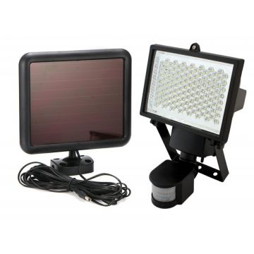 Lampa LED solara exterior, IP65, 120 leduri, unghi reglabil, 5500-6000K, 700lm, 1500mAh, 19,3 x 16,3 x 3cm, negru