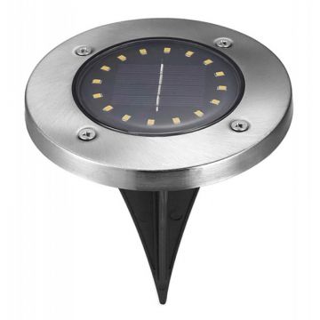 Lampa solara LED exterior, rezistenta interperii, IP67, 4000K, 13 x 11,5cm, negru