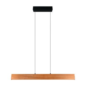 LustrÄÃ®n culoare naturalÄLED cu abajur din lemn Edgewood âu0080Trio