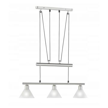 LustrÄargintie cu abajur din sticlÄStamina âu0080Trio