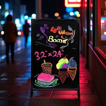 Panou LED publicitar, 40x60 cm, rescriptibil, reclame luminoase efect neon