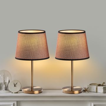 Set de lămpi de masă, Opviq, 892OPV2231, Maro antichizat